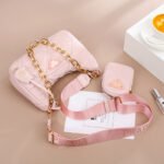 大人気 プラダ ショルダーバッグ ピンク ブラック PRADA Shoulder Bag Pink Black 番号PR004 - 画像 (25)