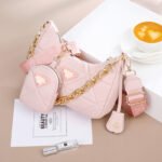 大人気 プラダ ショルダーバッグ ピンク ブラック PRADA Shoulder Bag Pink Black 番号PR004 - 画像 (24)