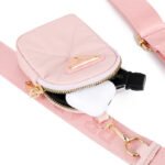 大人気 プラダ ショルダーバッグ ピンク ブラック PRADA Shoulder Bag Pink Black 番号PR004 - 画像 (7)
