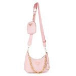 大人気 プラダ ショルダーバッグ ピンク ブラック PRADA Shoulder Bag Pink Black 番号PR004 - 画像 (5)