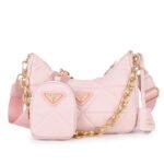 大人気 プラダ ショルダーバッグ ピンク ブラック PRADA Shoulder Bag Pink Black 番号PR004